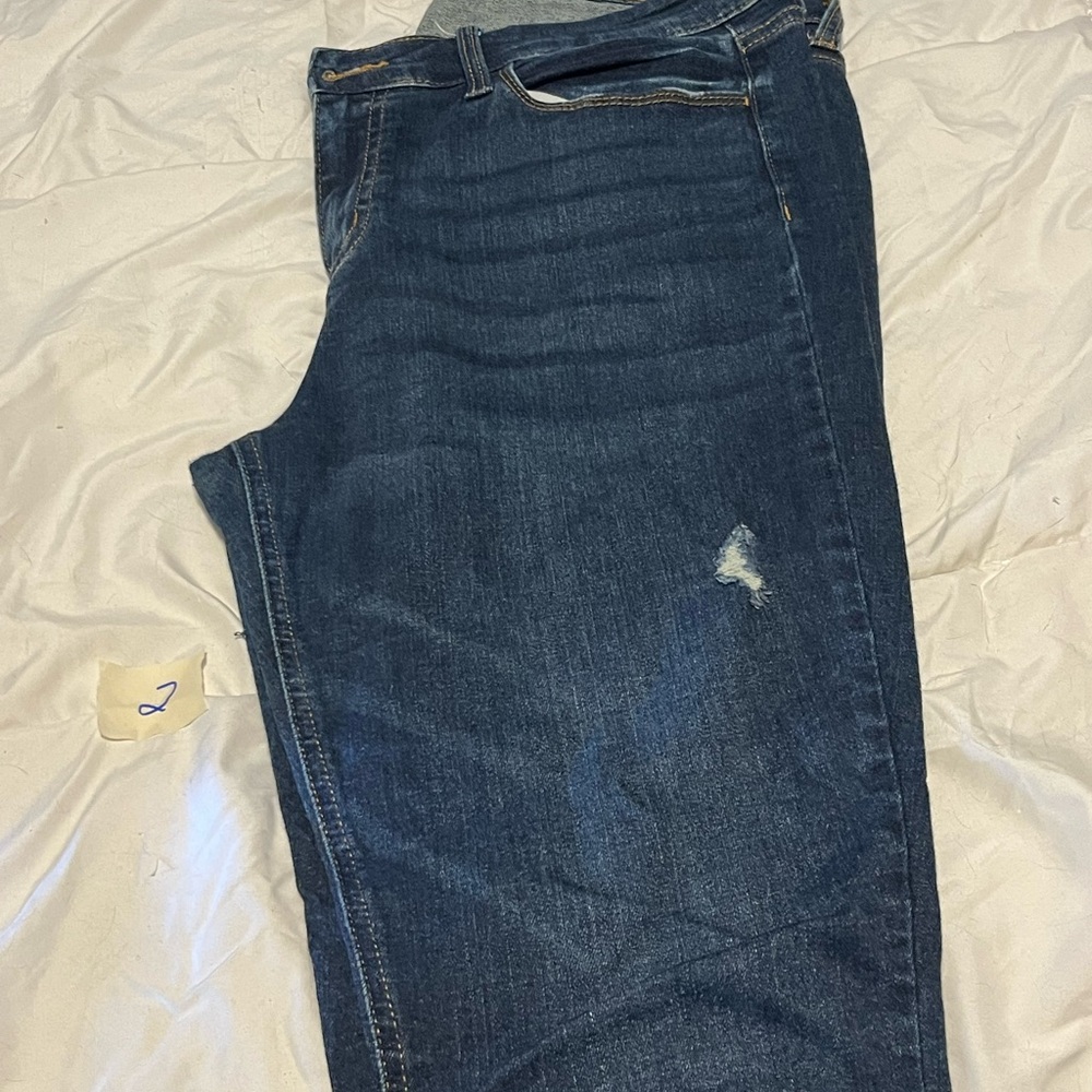 Studio Blue Skinny Jeans with Lived-In Look